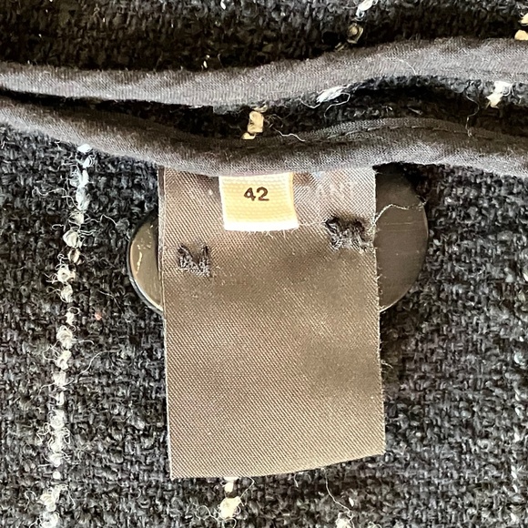 French chic! Isabel Marant Black Glenn One-Button Knit Blazer 42 8 10 - Picture 8 of 9